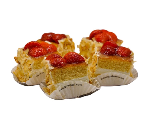 Petit fours aardbeien 5 stuks